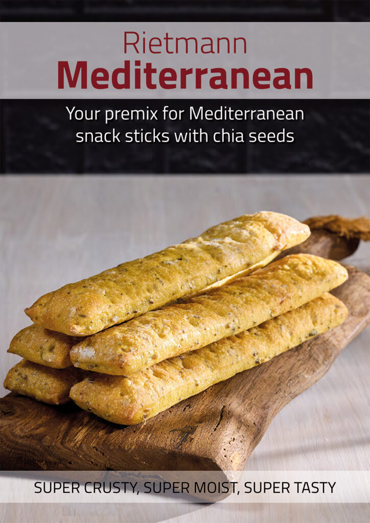 Rietmann Mediterran, mediterrane Snackstangen mit Chia-Samen